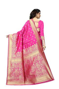 Women's Pure Soft Silk Saree With Blouse Piece For Wedding Navy Blue