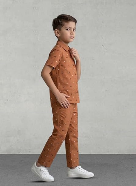 Unisex Pure Cotton Short Sleeve Kids Night Dress for Boys & Girls Nightwear/Sleepsuit/Sleepwear/Loungewear Night Suit for Boys and Girls Top and Pyjama Combo Set