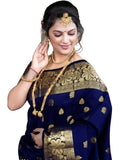 Women's Pure Soft Silk Saree With Blouse Piece For Wedding