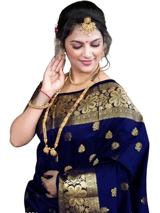 Women's Pure Soft Silk Saree With Blouse Piece For Wedding