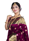 Women's Pure Soft Silk Saree With Blouse Piece For Wedding