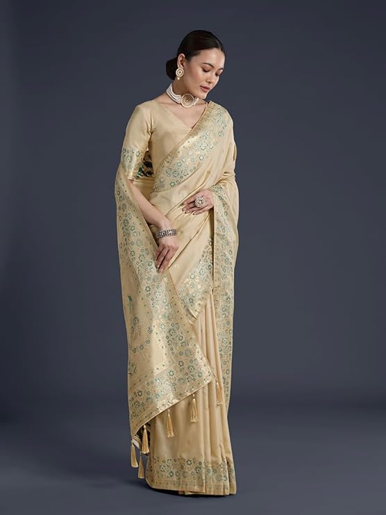 Women's Kanjivaram Style Soft Silk Saree With Blouse For Wedding (16300_Color)