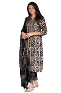 Women's Printed Straight Kurta and Pant with Dupatta Set