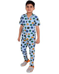 Unisex Pure Cotton Short Sleeve Kids Night Dress for Boys & Girls Nightwear/Sleepsuit/Sleepwear/Loungewear Night Suit for Boys and Girls Top and Pyjama Combo Set