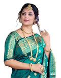 Women's Pure Soft Silk Saree With Blouse Piece For Wedding