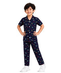 Unisex Pure Cotton Short Sleeve Kids Night Dress for Boys & Girls Nightwear/Sleepsuit/Sleepwear/Loungewear Night Suit for Boys and Girls Top and Pyjama Combo Set
