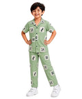 Unisex Pure Cotton Short Sleeve Kids Night Dress for Boys & Girls Nightwear/Sleepsuit/Sleepwear/Loungewear Night Suit for Boys and Girls Top and Pyjama Combo Set