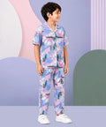 Unisex Pure Cotton Short Sleeve Kids Night Dress for Boys & Girls Nightwear/Sleepsuit/Sleepwear/Loungewear Night Suit for Boys and Girls Top and Pyjama Combo Set