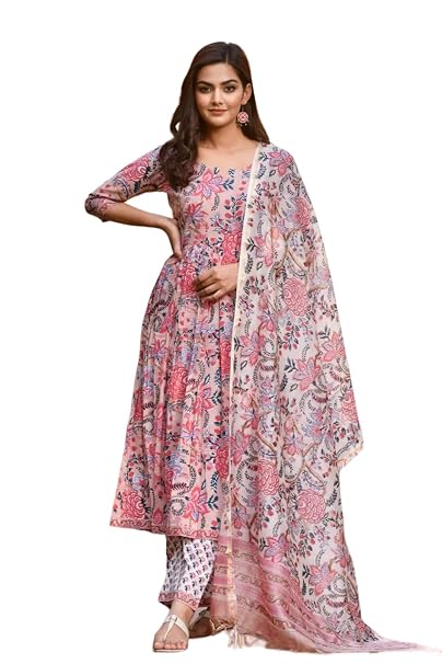 Women's Cotton Blend Kurta Set