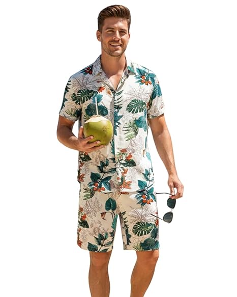 Men’s Polyester fabric solid Printed Co-Ord Set