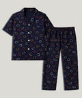 Unisex Pure Cotton Short Sleeve Kids Night Dress for Boys & Girls Nightwear/Sleepsuit/Sleepwear/Loungewear Night Suit for Boys and Girls Top and Pyjama Combo Set