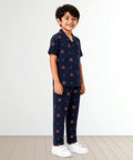 Unisex Pure Cotton Short Sleeve Kids Night Dress for Boys & Girls Nightwear/Sleepsuit/Sleepwear/Loungewear Night Suit for Boys and Girls Top and Pyjama Combo Set