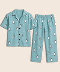 Unisex Pure Cotton Short Sleeve Kids Night Dress for Boys & Girls Nightwear/Sleepsuit/Sleepwear/Loungewear Night Suit for Boys and Girls Top and Pyjama Combo Set