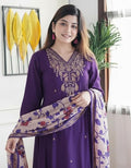 Women Embroidery Kurta and Pant Set with Dupataa