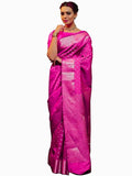 Women's Pure Soft Silk Saree With Blouse Piece For Wedding