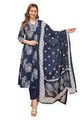 Women Printed A-Line Kurta and Pant Set with Dupatta | Printed Kurta Set | A-Line Kurta Set | Women Kurta Sets | Summer Suit |