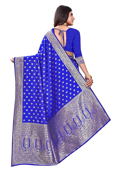 Women's Pure Kanjivaram Silk Saree Soft Design With Blouse Piece For Wedding