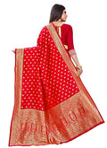 Women's Pure Kanjivaram Silk Saree Soft Design With Blouse Piece For Wedding