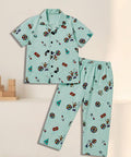 Unisex Pure Cotton Short Sleeve Kids Night Dress for Boys & Girls Nightwear/Sleepsuit/Sleepwear/Loungewear Night Suit for Boys and Girls Top and Pyjama Combo Set