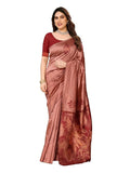 Women's Kanjivaram Banarasi Soft Silk Saree With Unstitched Blouse Piece