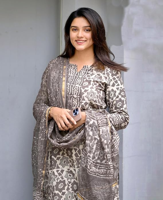 Women's Printed Straight Kurta and Pant with Dupatta Set