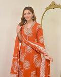 Women Printed A-Line Kurta and Pant Set with Dupatta | Printed Kurta Set | A-Line Kurta Set | Women Kurta Sets | Summer Suit |