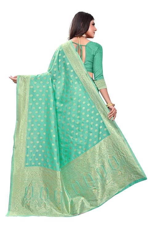 Women's Pure Kanjivaram Silk Saree Soft Design With Blouse Piece For Wedding