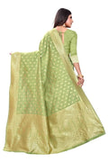 Women's Pure Kanjivaram Silk Saree Soft Design With Blouse Piece For Wedding