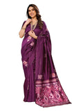 Women's Kanjivaram Banarasi Soft Silk Saree With Unstitched Blouse Piece (