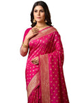 Women's Pure Kanjivaram Silk Saree Soft Design With Blouse Piece For Wedding
