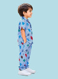 Unisex Pure Cotton Short Sleeve Kids Night Dress for Boys & Girls Nightwear/Sleepsuit/Sleepwear/Loungewear Night Suit for Boys and Girls Top and Pyjama Combo Set