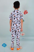 Unisex Pure Cotton Short Sleeve Kids Night Dress for Boys & Girls Nightwear/Sleepsuit/Sleepwear/Loungewear Night Suit for Boys and Girls Top and Pyjama Combo Set