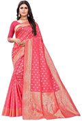 Women's Pure Kanjivaram Silk Saree Soft Design With Blouse Piece For Weddin