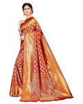 Women's Trendy Banarasi Kanjivaram Navy Color Art Silk Saree with Blouse Material
