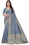 Women's Pure Kanjivaram Silk Saree Soft Design With Blouse Piece For Wedding