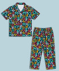 Unisex Pure Cotton Short Sleeve Kids Night Dress for Boys & Girls Nightwear/Sleepsuit/Sleepwear/Loungewear Night Suit for Boys and Girls Top and Pyjama Combo Set