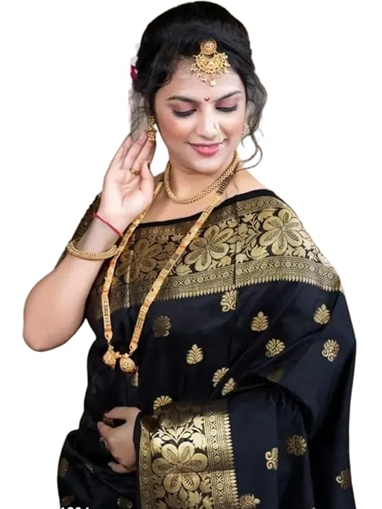 Women's Pure Soft Silk Saree With Blouse Piece For Wedding