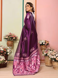Women's Kanjivaram Banarasi Soft Silk Saree With Unstitched Blouse Piece (