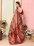 Women's Kanjivaram Banarasi Soft Silk Saree With Unstitched Blouse Piece