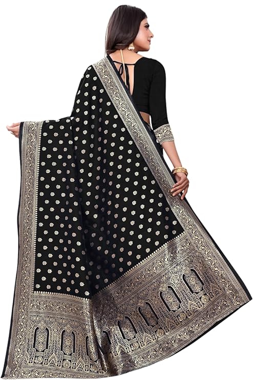 Women's Pure Kanjivaram Silk Saree Soft Design With Blouse Piece For Wedding