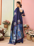 Women's Kanjivaram Banarasi Soft Silk Saree With Unstitched Blouse Piece
