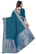 Women's Pure Kanjivaram Silk Saree Soft Design With Blouse Piece For Weddin