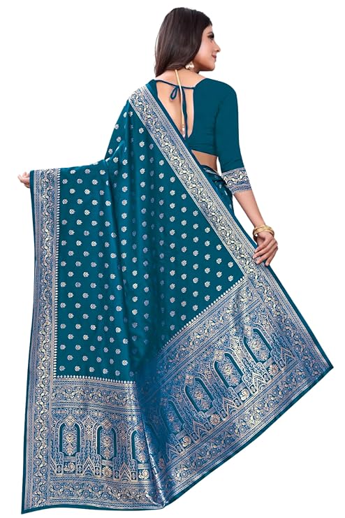 Women's Pure Kanjivaram Silk Saree Soft Design With Blouse Piece For Weddin