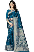 Women's Pure Soft Silk Saree With Blouse Piece For Wedding