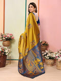 Women's Kanjivaram Banarasi Soft Silk Saree With Unstitched Blouse Piece