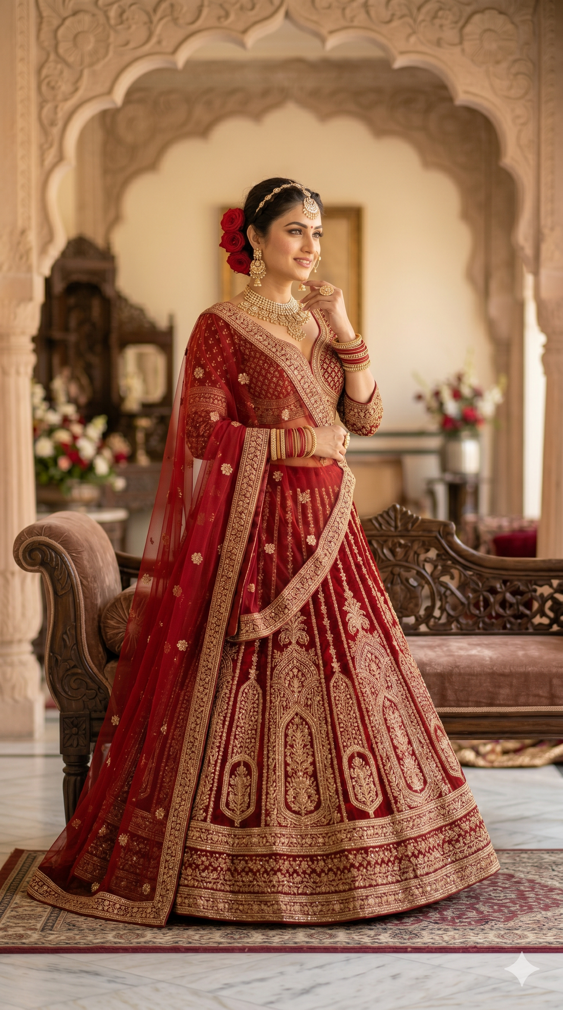 Red Bridal Lehenga Choli