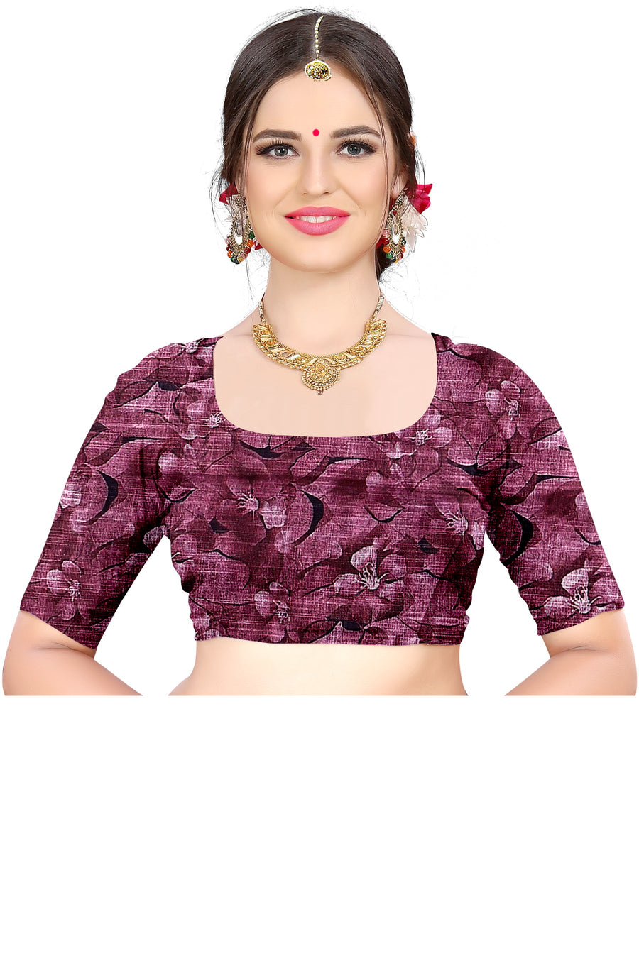 Women's Olive Paisley Printed Linen Blend Saree with Blue Border | Elegant Floral Ethnic Wear for Festive & Daily Use