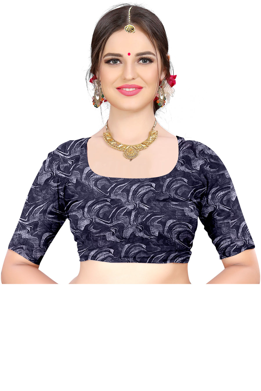 Women's Olive Paisley Printed Linen Blend Saree with Blue Border | Elegant Floral Ethnic Wear for Festive & Daily Use