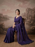 Women's Olive Paisley Printed Linen Blend Saree with Blue Border | Elegant Floral Ethnic Wear for Festive & Daily Use