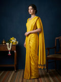 Women's Olive Paisley Printed Linen Blend Saree with Blue Border | Elegant Floral Ethnic Wear for Festive & Daily Use